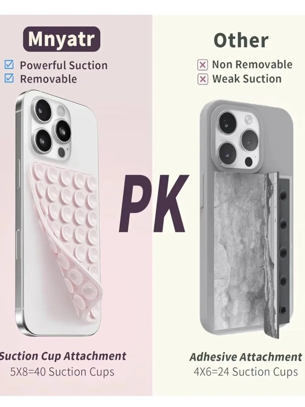 Silicone Pop Grip Phone Sticker - Blue & Pink